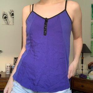 Blue buttoned cami